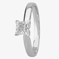 1888 Collection Platinum Princess Cut 0.70ct Diamond V-Shaped Solitaire Ring M94-B3