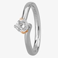 1888 Collection Two-Tone Brilliant Cut 0.50ct Diamond Solitaire Twist Ring RI-2136
