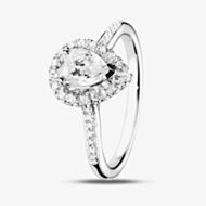 1888 Collection Platinum 0.80ct Certificated Pear Cut Diamond Cluster Ring DSC42(7X5)