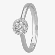 1888 Collection Platinum Brilliant Cut 0.15ct Diamond Floating Halo Ring DSR21