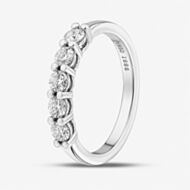 1888 Collection Platinum 0.50ct Certificated Round Cut Diamond Five Stone Ring HET1001(.50CT PLUS)