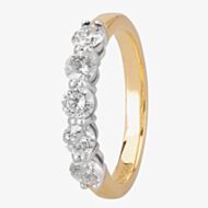 1888 Collection 18ct Yellow Gold Brilliant Cut 1.01ct Five Stone Diamond Ring HET1001