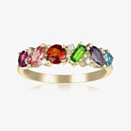 Gold Impression 9ct Yellow Gold Multi Stone Dress Ring DOM345