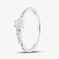 Fashionista Silver Sterling Silver Synthetic Opal & Simulated Pearl Ring 042-57056/SP