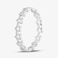 Fashionista Silver Sterling Silver Open Star Band Ring 012-26443/SP