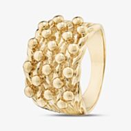 Silver Gold Plated Five Row Keeper Ring S2006Y