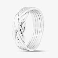 Sterling Silver Patterned Puzzle Ring S2008