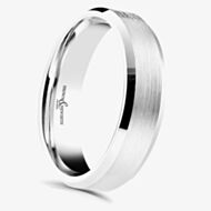 Brown & Newirth Dexter Platinum Brushed 5mm Ring ANFP567