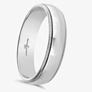 Brown & Newirth Grain 9ct White Gold 3mm Court Ring ANMG3 9W GTS