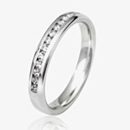 18ct White Gold 2.0mm Channel Set Diamond Court Wedding Ring WGH5/2R125 18W HSI