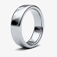 9ct White Gold 6mm Court Ring 6GHS-9W 6.00M T