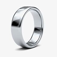  Argentium 6mm Court Wedding Band Ring 6GMS-ARG