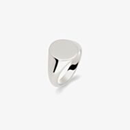 Argentium Maidens Oval Light Signet Ring MOL-ARG-LGT