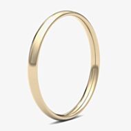 18ct Yellow Gold 2.0mm Light Court Wedding Ring 2LLC-18Y