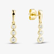 Pure Brilliance Gold Plated 0.25ct Lab Grown Diamond Triple Drop Earrings LGE46753-25