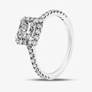 Platinum Certificated 1.00ct Princess Cut Lab Grown Diamond Cluster Ring 31162/135 N