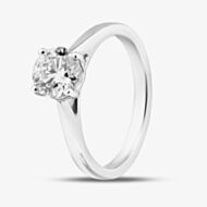Platinum Certified Lab Grown 1.01ct Brilliant Cut Diamond Solitaire Ring 015MT-P002