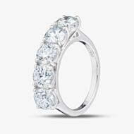 Platinum Certificated 3.01ct Lab Grown Round Cut Diamond Eternity Ring U3740