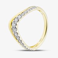 Pure Brilliance 9cy Yellow Gold 0.33ct Lab Grown Diamond Wishbone Ring LGR46549-33 (YG)(CERT)
