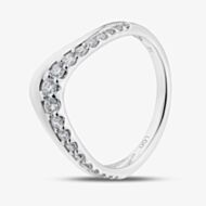 9ct White Gold 0.33ct Certificated Round Cut Lab Grown Diamond Wishbone Ring LGR46549-33 (WG)(CERT)