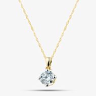 Pure Brilliance 9ct Yellow Gold 0.50ct Lab Grown Diamond Solitaire Pendant Necklace LGP3119-50AN (YG)