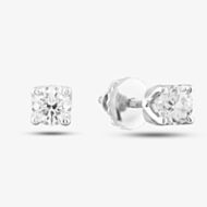 9ct White Gold Lab Grown 0.50ct Brilliant Cut Diamond Solitaire Stud Earrings LGE2534-50AN (WG)