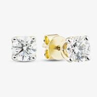 Pure Brilliance 9ct Yellow Gold 1.00ct Lab Grown Diamond 4 Claw Stud Earrings LGE2534-100AN