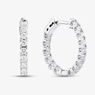 Pure Brilliance 9ct White Gold 1.00ct Lab Grown Diamond Hoop Earrings LGE41046-100