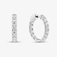 Pure Brilliance 9ct White Gold 2.00ct Diamond Hoop Earrings LGE48750-200 (WG)(CERT)