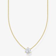 THOMAS SABO Gold Plated Cubic Zirconia Necklace KE2210-414-14-L45V