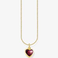 THOMAS SABO Gold Plated Red Heart Necklace KE2268-414-10-L45V