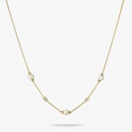 THOMAS SABO Classics 18ct Yellow Gold Plated Freshwater Pearls Necklace KE2120-M01-14-L45V