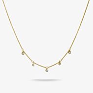 THOMAS SABO Classics 18ct Yellow Gold Plated Cubic Zirconia Necklace KE2071-M01-14-L45V