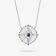 THOMAS SABO Sterling Silver & Blue Crystal Star Talisman Pendant KE2393-166-1-L45V