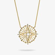 THOMAS SABO 18ct Yellow Gold Plated Cubic Zirconia Star Talisman Pendant KE2393-M01-14-L45V