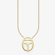 THOMAS SABO Gold Plated Scarab Symbol Necklace KE1522-413-12-L45V