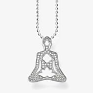 THOMAS SABO Silver Cubic Zirconia Yoga Pendant Ball Chain KE1546-051-14-L45V
