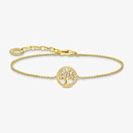 THOMAS SABO Gold Plated Tree Of Love Bracelet A2160-427-39-L19V