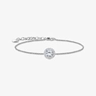 THOMAS SABO Sterling Silver Chain Halo Pendant Bracelet A2166-051-14-L19V
