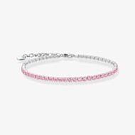 THOMAS SABO Sterling Silver Pink Zirconia Tennis Bracelet A2167-051-9-L19V