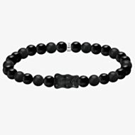 THOMAS SABO Ladies Black Obsidian Haribo Bear Bead Bracelet A2204-017-11
