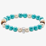 THOMAS SABO Silver Beads Colourful Stones Bracelet X0293-951-7