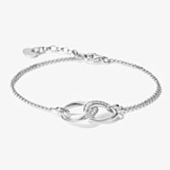 THOMAS SABO Together Sterling Silver Cubic Zirconia Intertwined Bracelet A2233-051-14