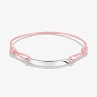 THOMAS SABO Together Pink Textile Engravable ID Bracelet A2238-001-9