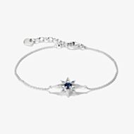 THOMAS SABO Sterling Silver & Blue Crystal Star Bracelet A2246-166-1
