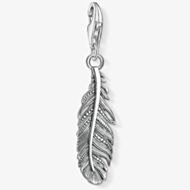 THOMAS SABO Silver Oxidised Feather Charm 1559-637-21