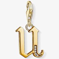 THOMAS SABO Gold Plated Cubic Zirconia U Charm 1627-414-39