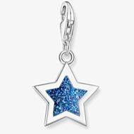 THOMAS SABO Silver Blue Enamel Glitter Star Charm 2055-007-32