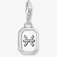 THOMAS SABO Silver Octagonal Cubic Zirconia Pisces Charm 2142-643-21