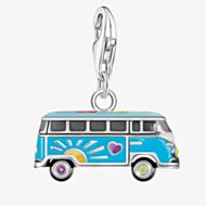THOMAS SABO Ladies Silver Blue VW Hippie Bus Charm 2210-664-7
